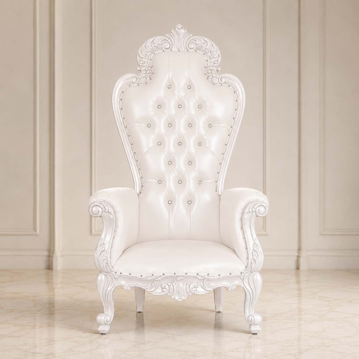 Silla del trono con brazos reales de la Reina