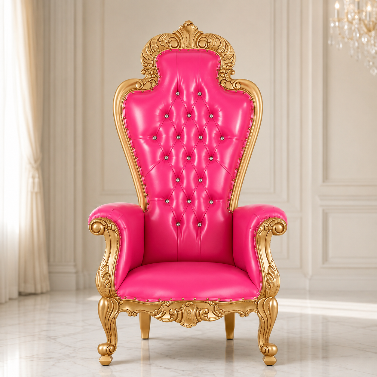 Silla del trono con brazos reales de la Reina