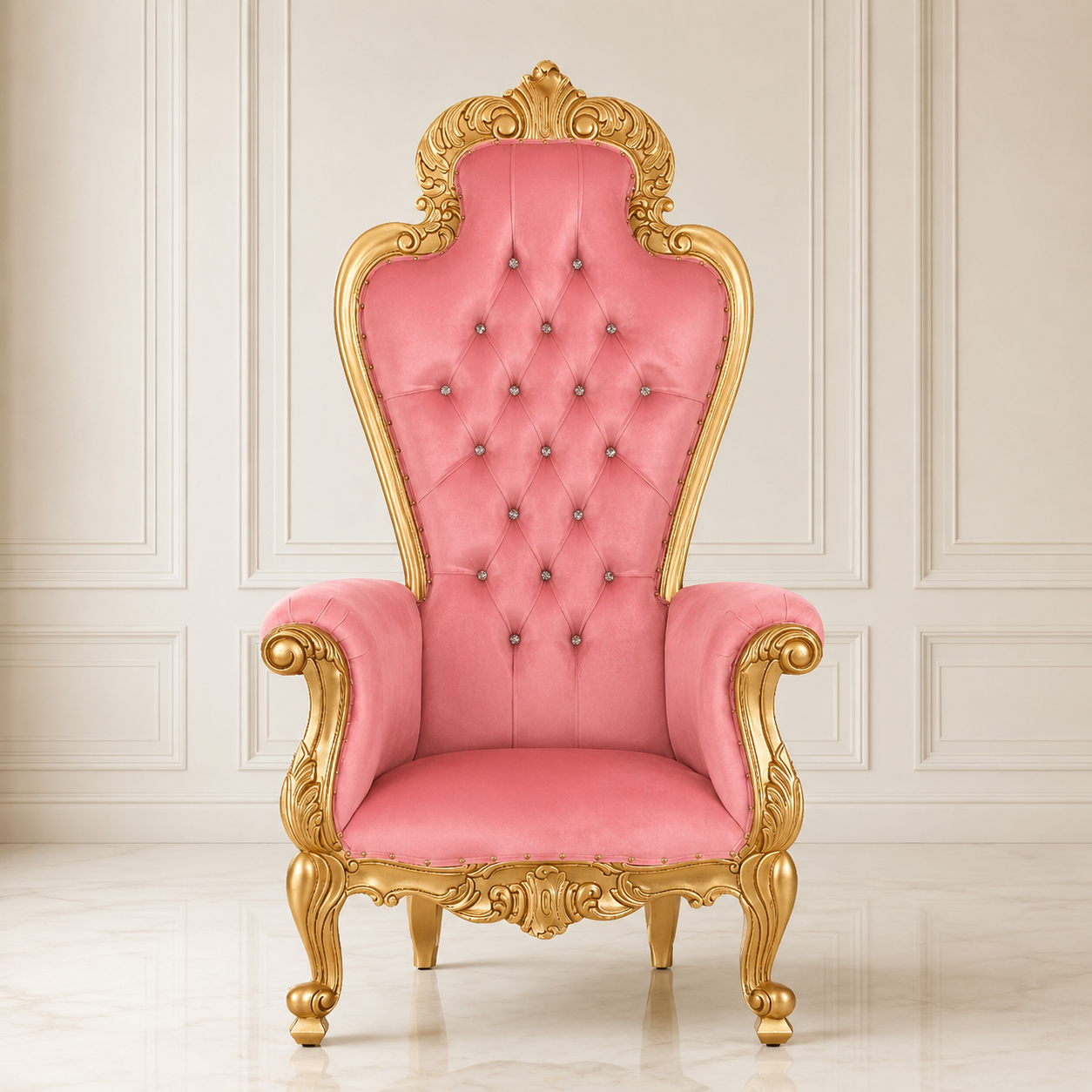 Silla del trono con brazos reales de la Reina