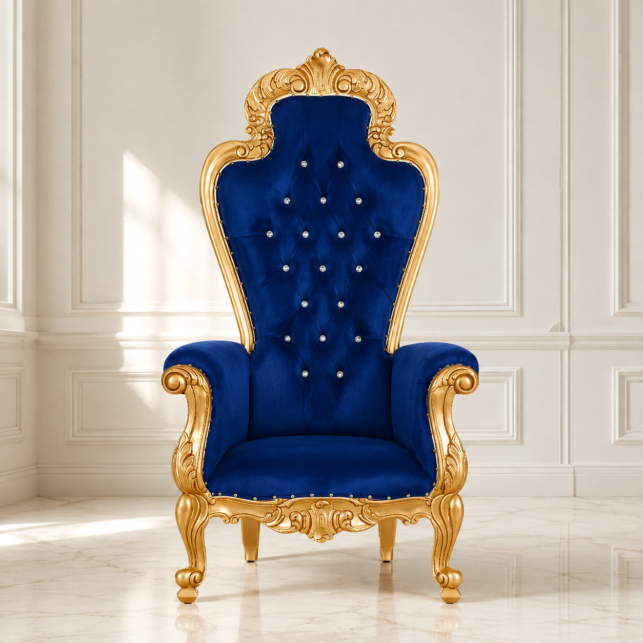 Silla del trono con brazos reales de la Reina