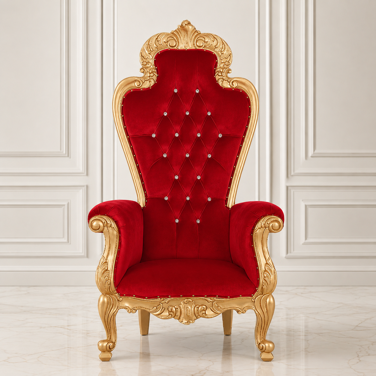 Silla del trono con brazos reales de la Reina