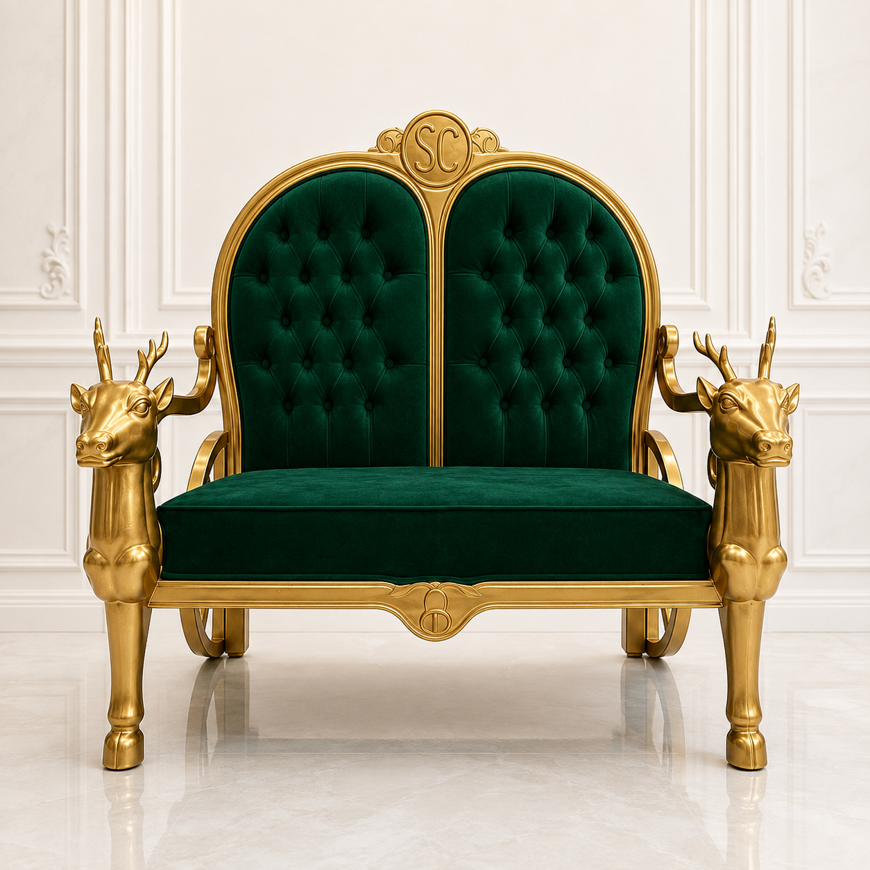 Banc de renne du Père Noël