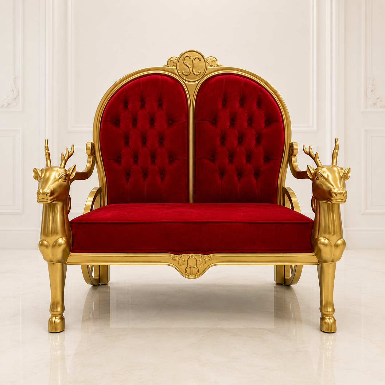 Banc de renne du Père Noël