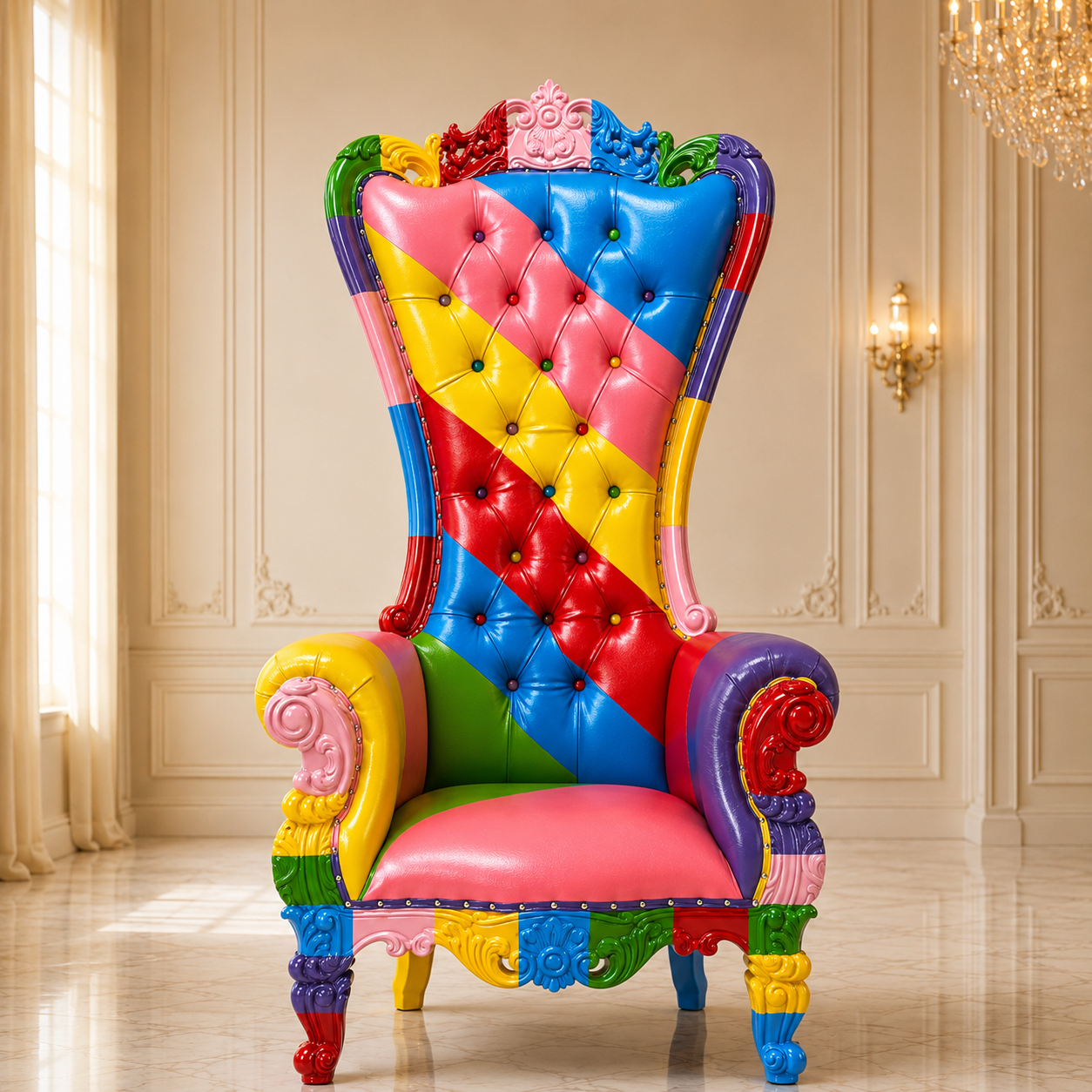 Chloe Throne Chair - Vinyl