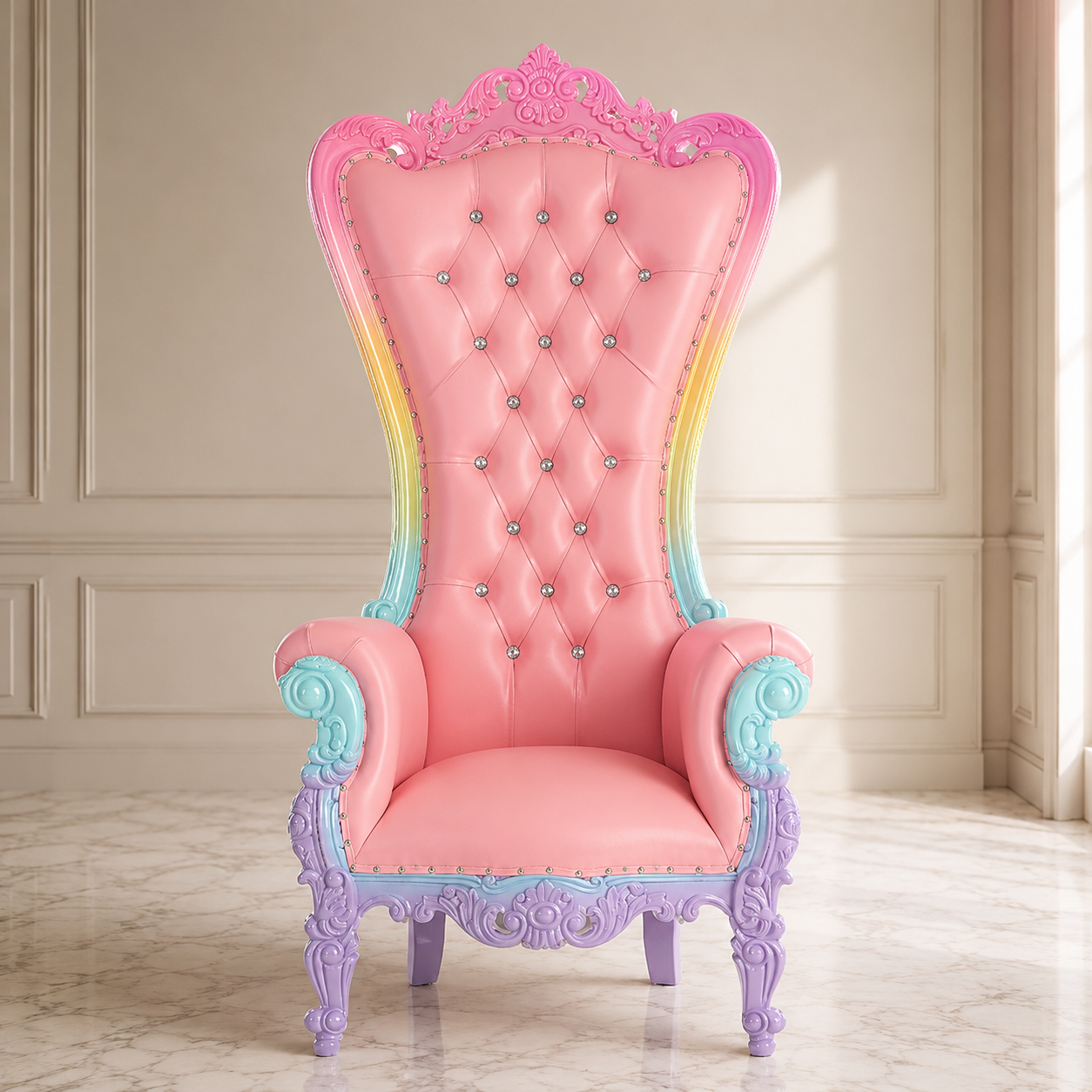 Chloe Throne Chair - Vinyl