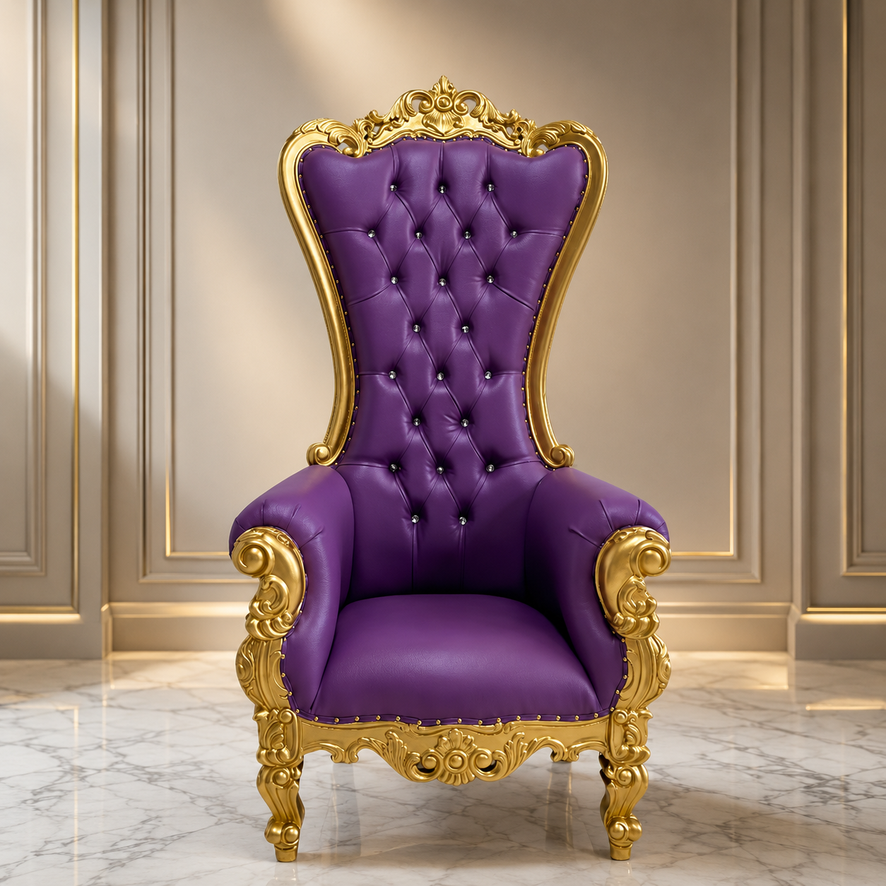 Chloe Throne Chair - Vinyl
