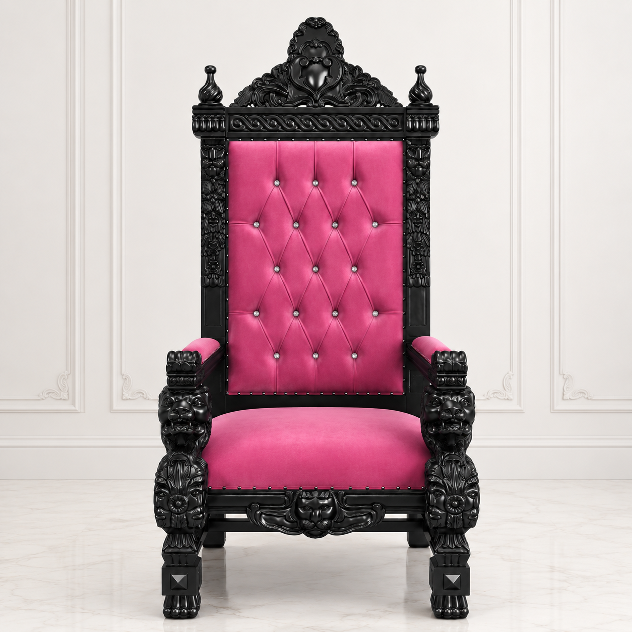 King Samuel 68 Lion Throne Chair