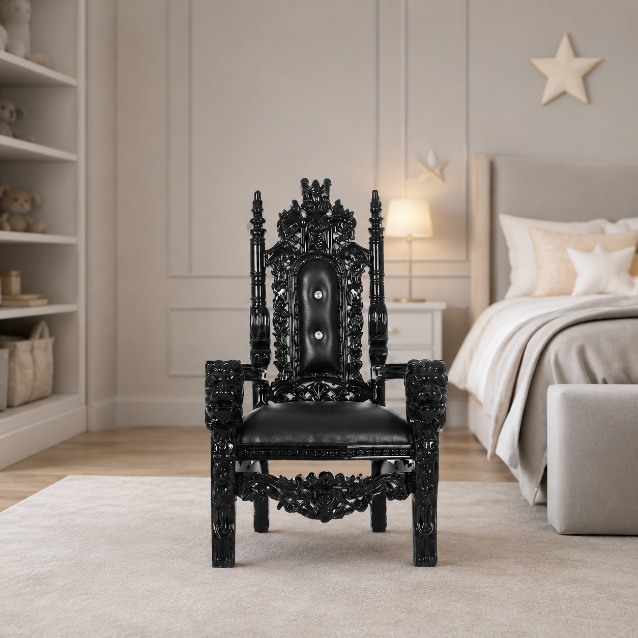 Mini King David Lion Throne Chair