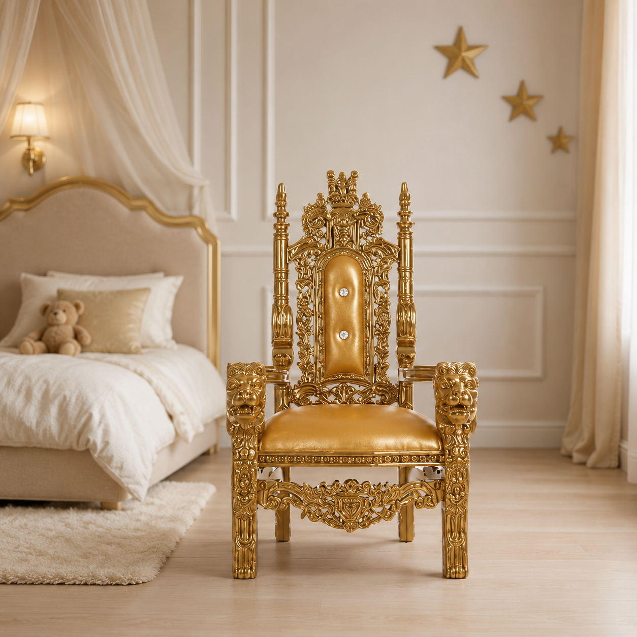 Mini King David Lion Throne Chair