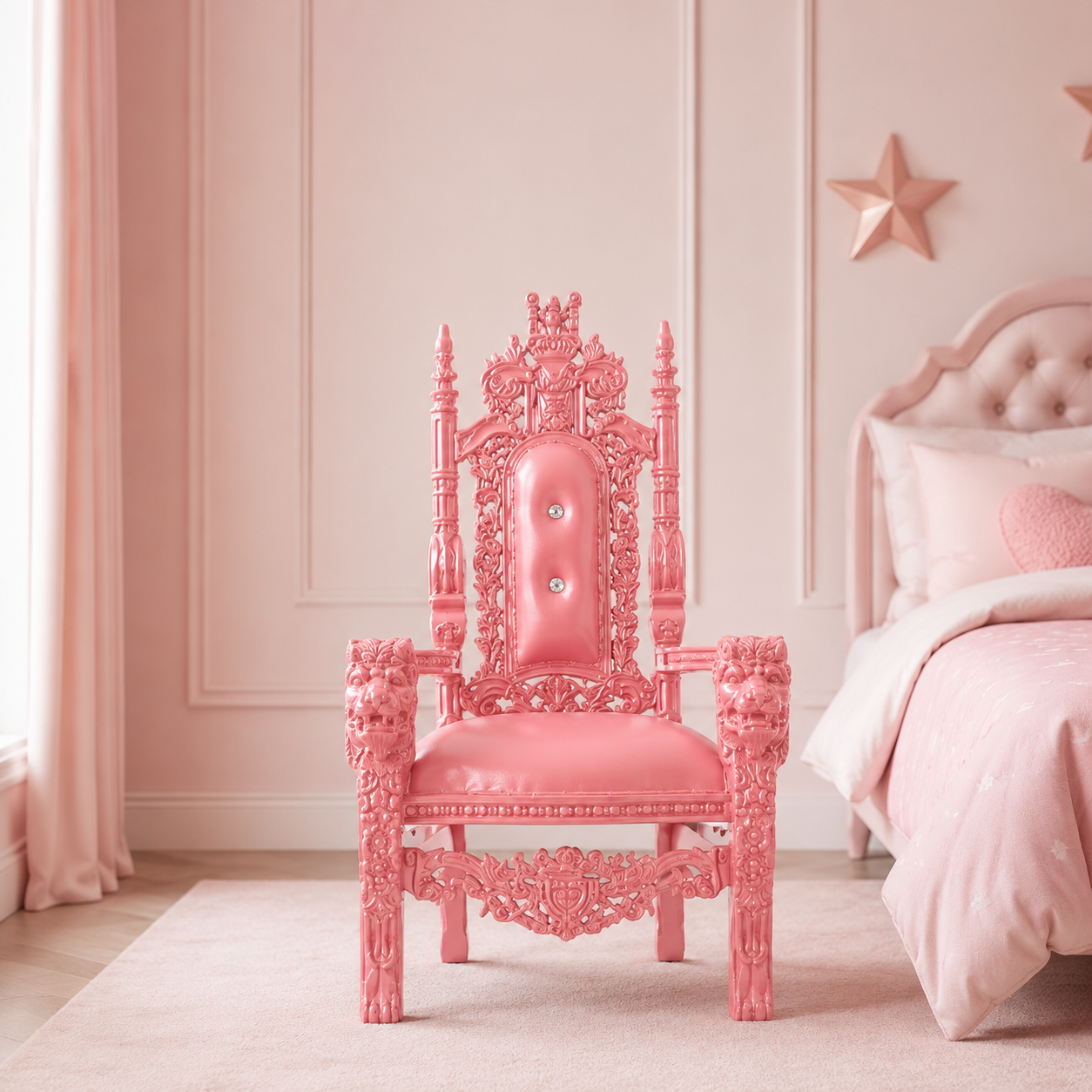 Mini King David Lion Throne Chair