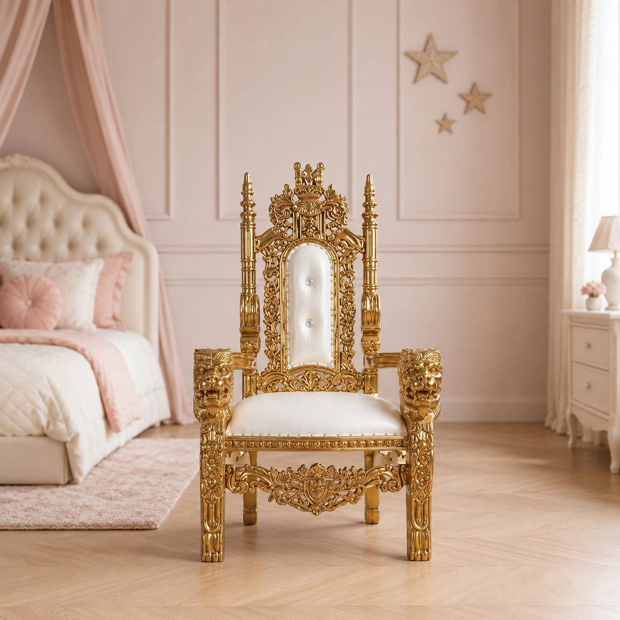 Mini King David Lion Throne Chair