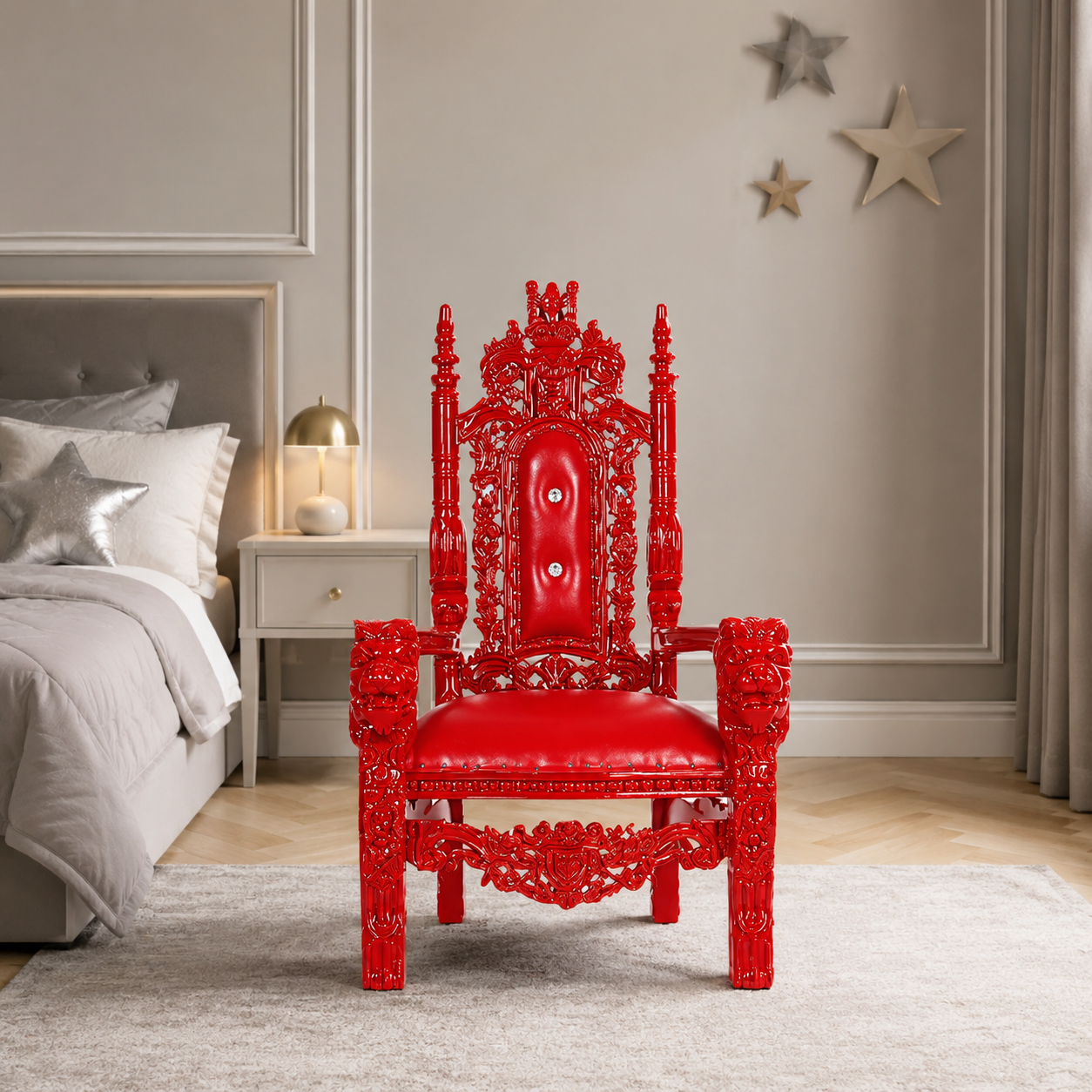 Mini King David Lion Throne Chair