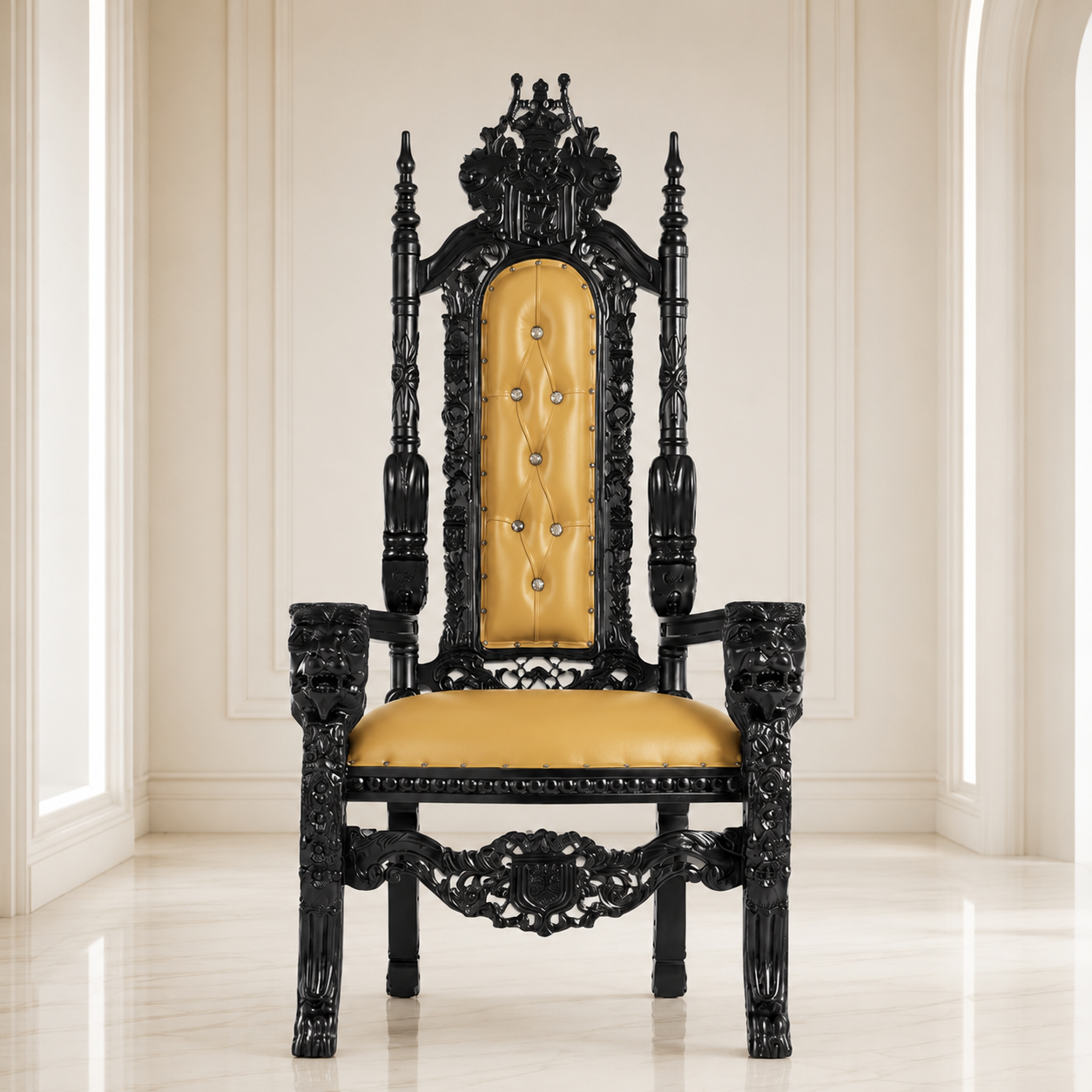 King David Lion Throne Chair - Vinyl