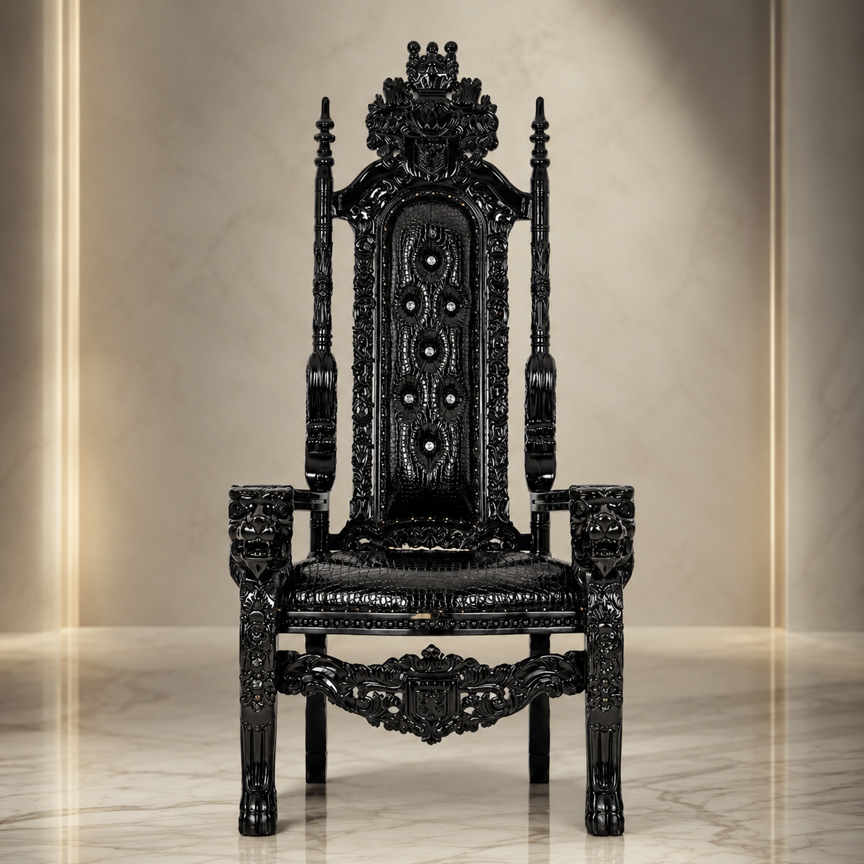 King David Lion Throne Chair - Vinyl
