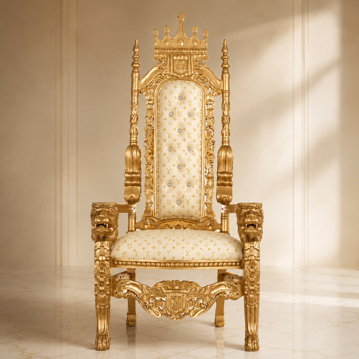 King David Crown Throne Chair - Vinyl