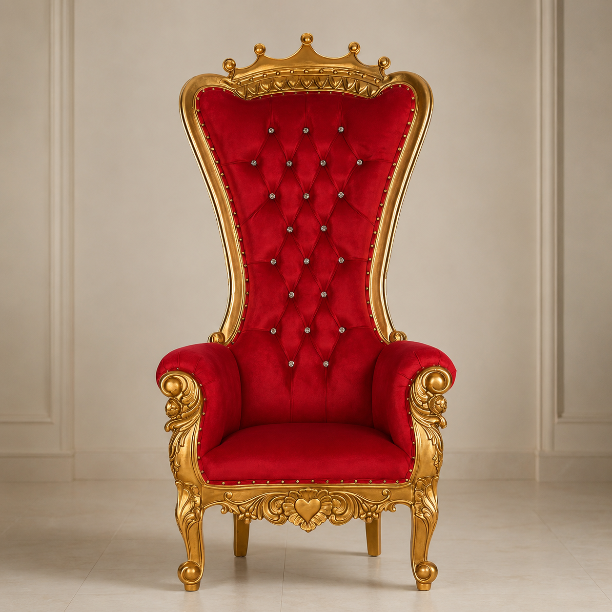 Crown Top Tiffany Throne Chair