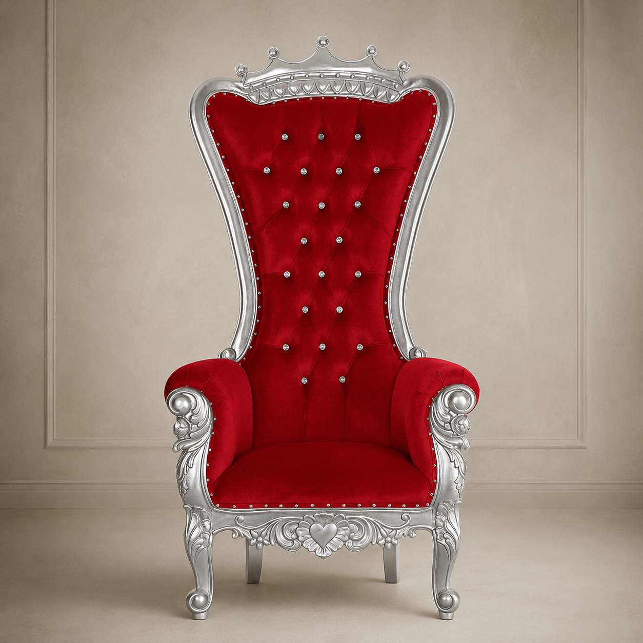 Crown Top Tiffany Throne Chair