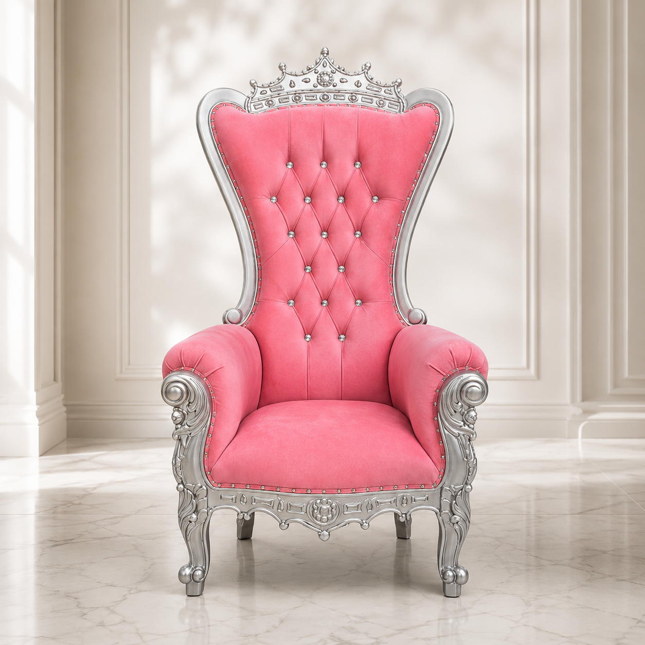 Crown Top Tiffany Throne Chair