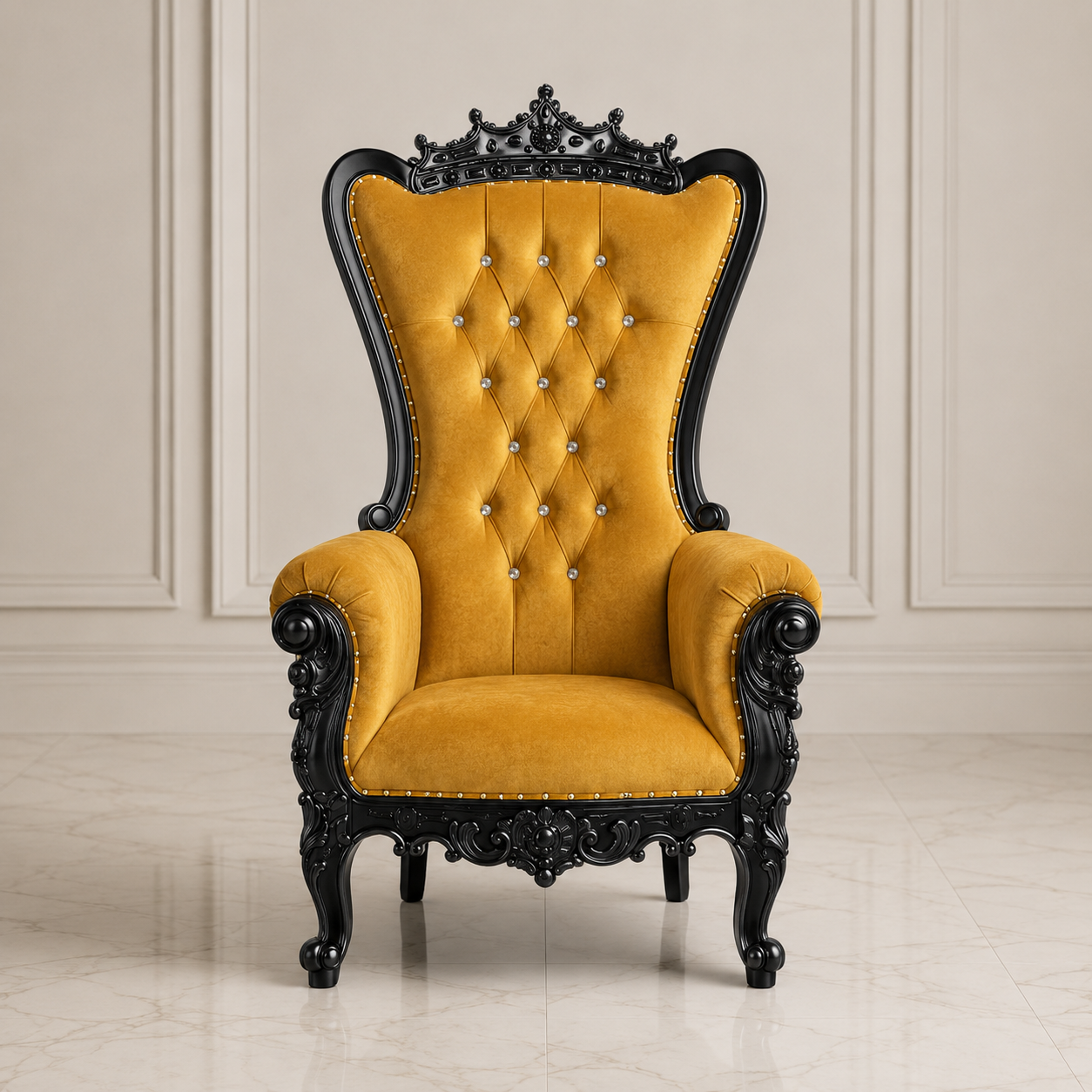 Crown Top Tiffany Throne Chair