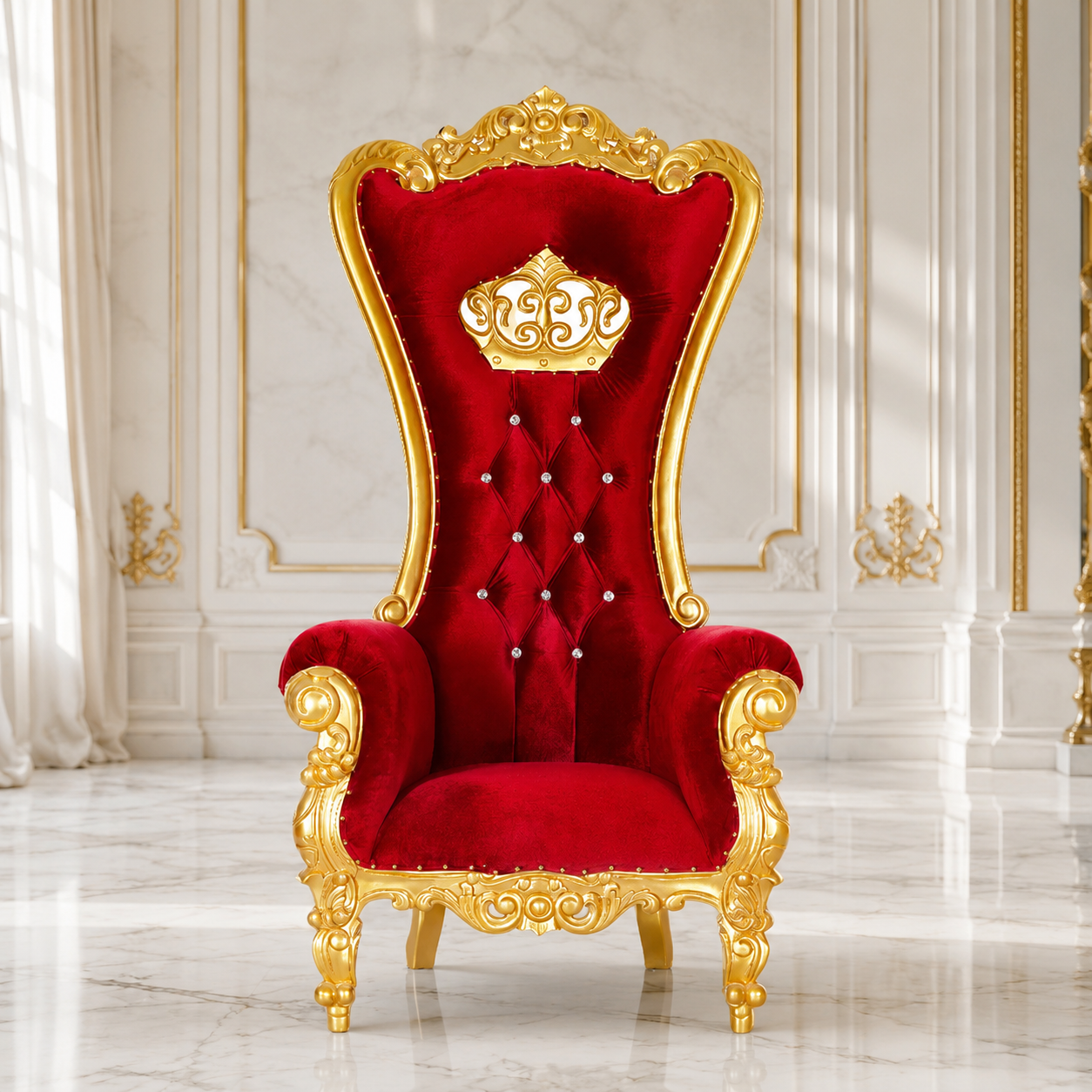 Crown Tiffany Throne Chair