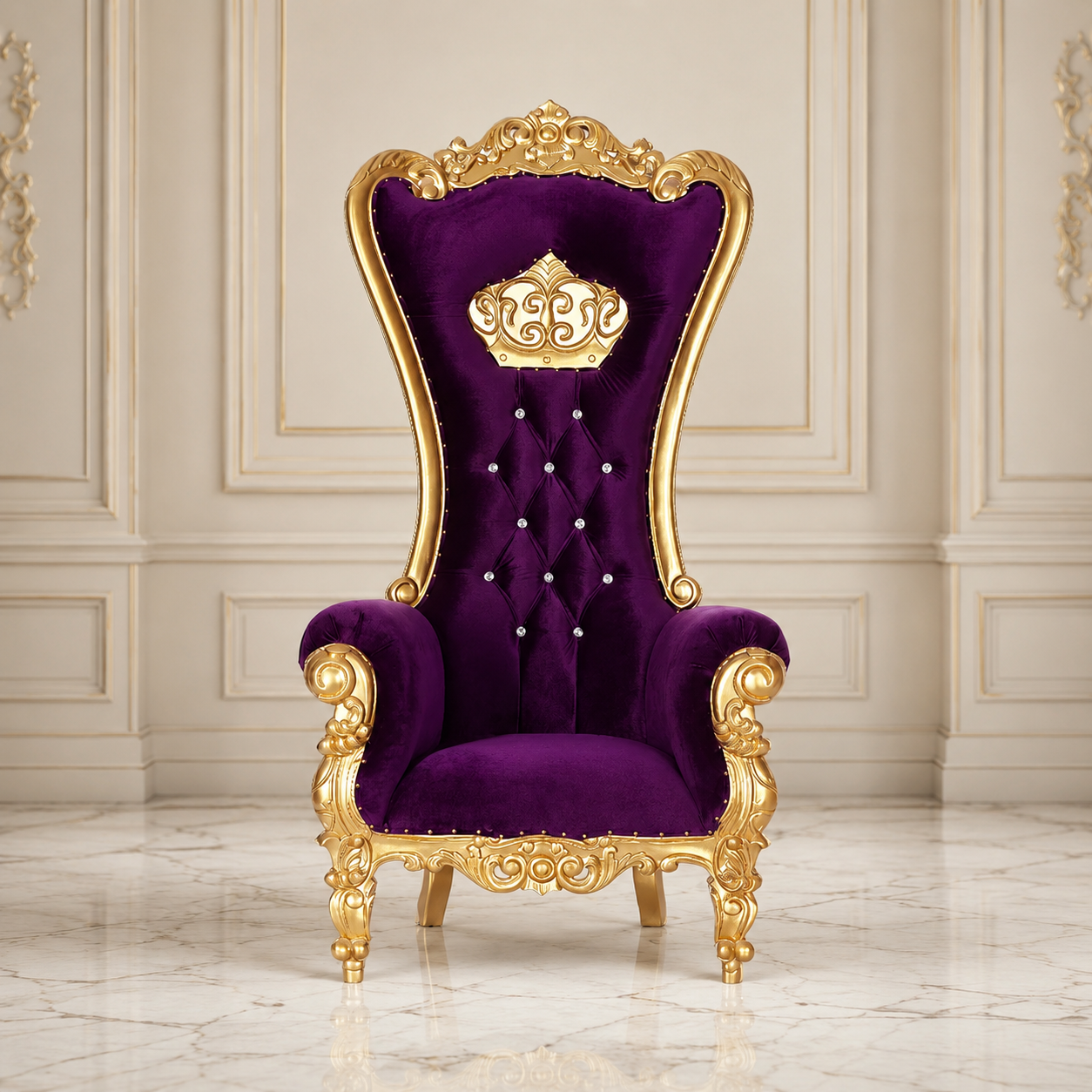 Crown Tiffany Throne Chair