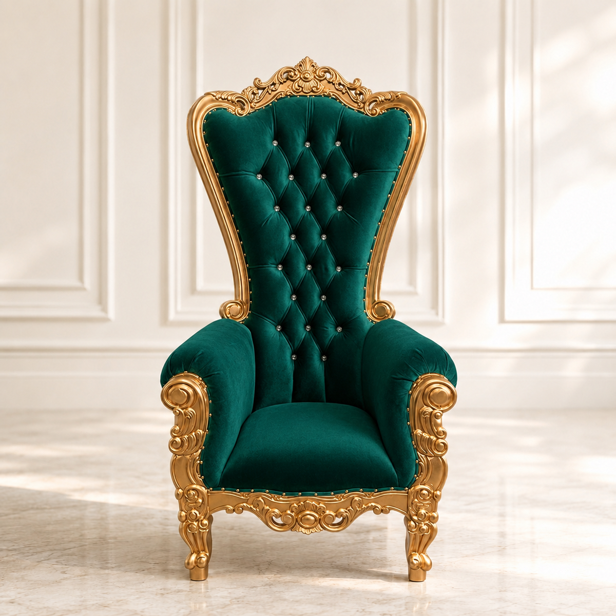 Queen Tiffany Throne Chair - Velvet