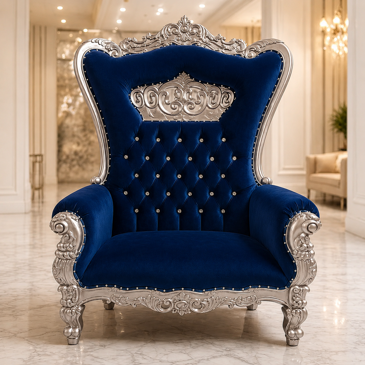 Crown Tiffany Extra Wide Throne Chair
