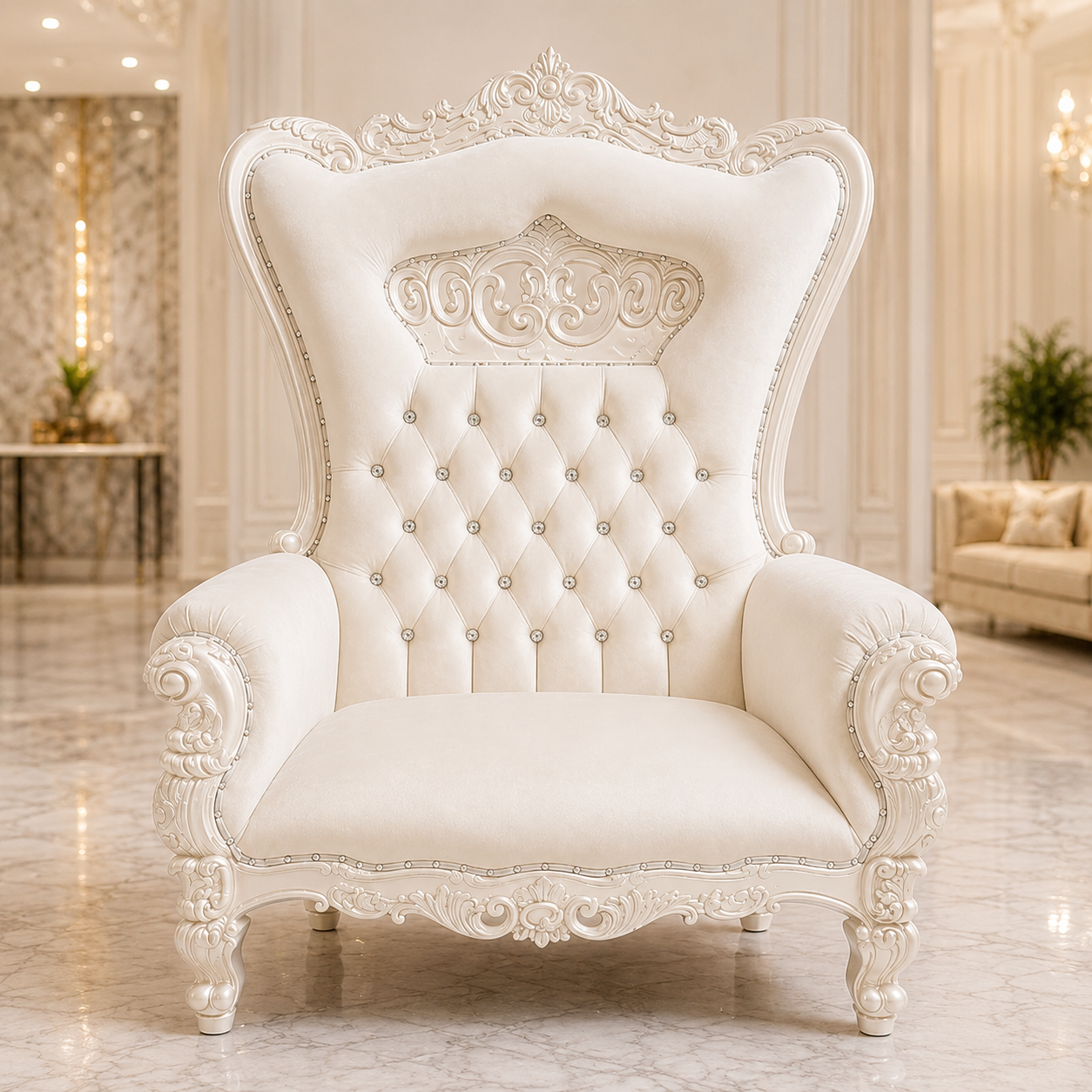 Crown Tiffany Extra Wide Throne Chair