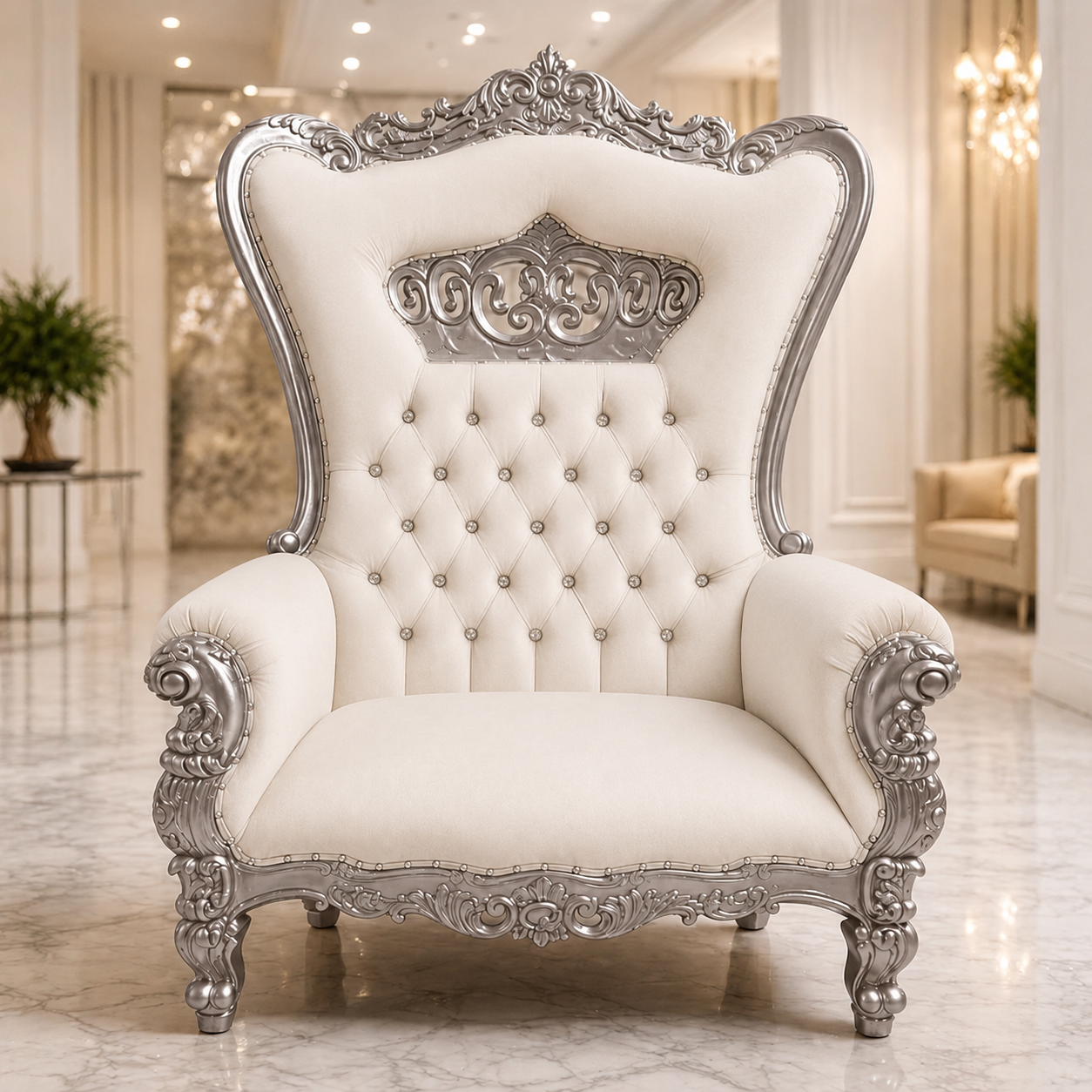 Crown Tiffany Extra Wide Throne Chair