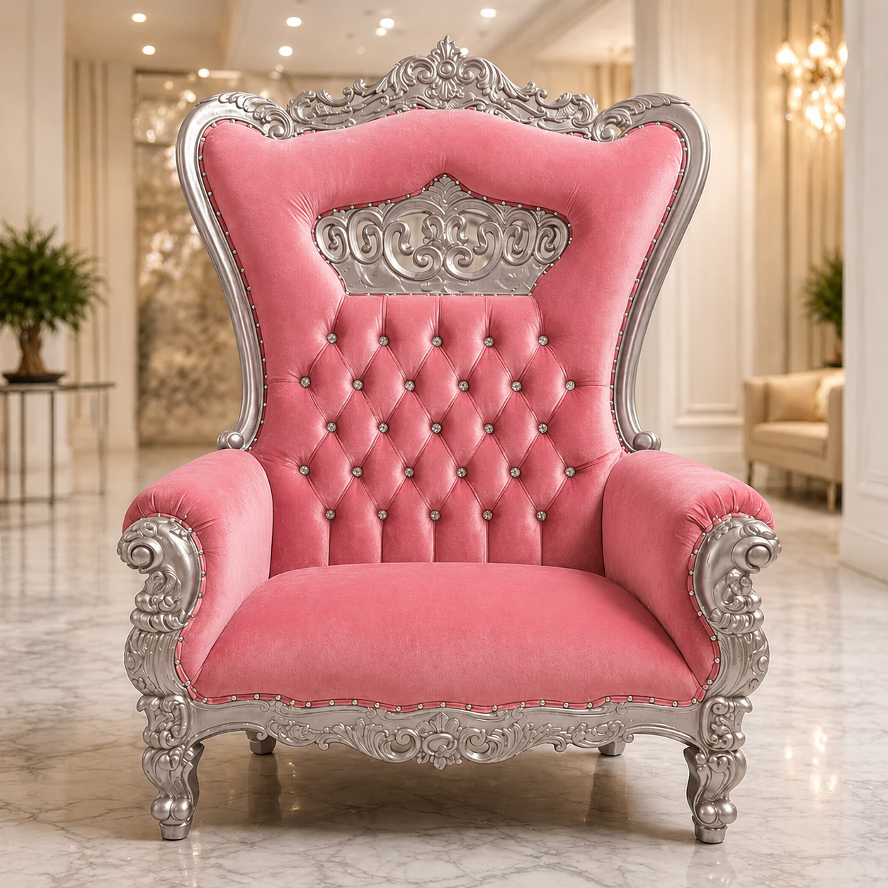 Crown Tiffany Extra Wide Throne Chair