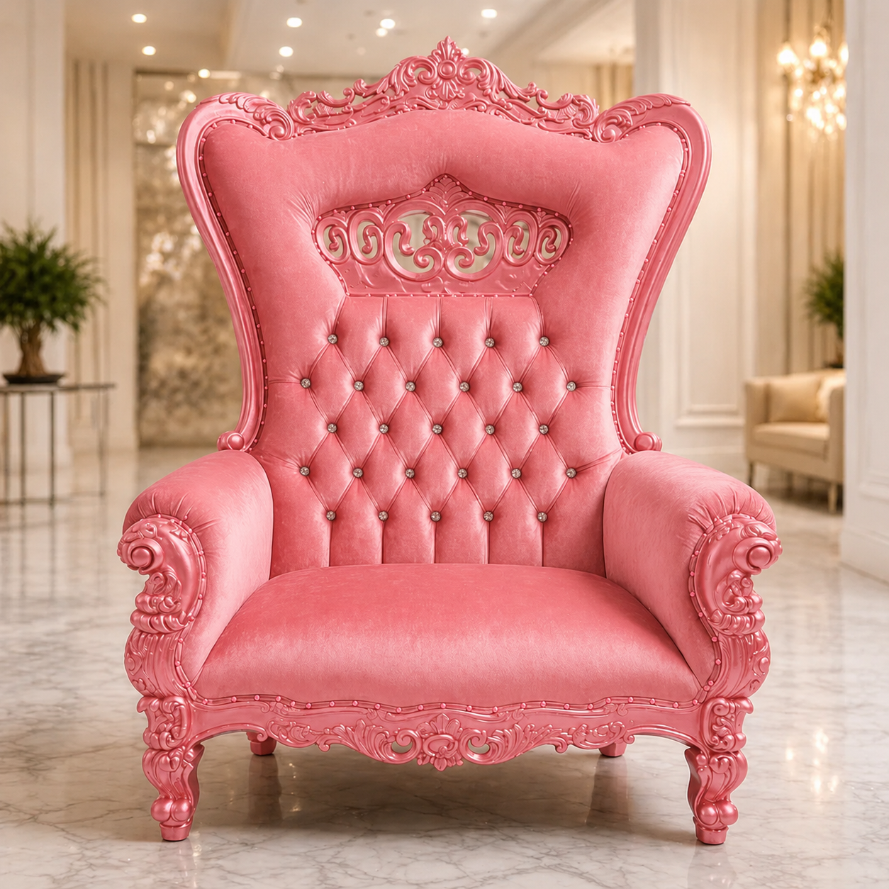 Crown Tiffany Extra Wide Throne Chair