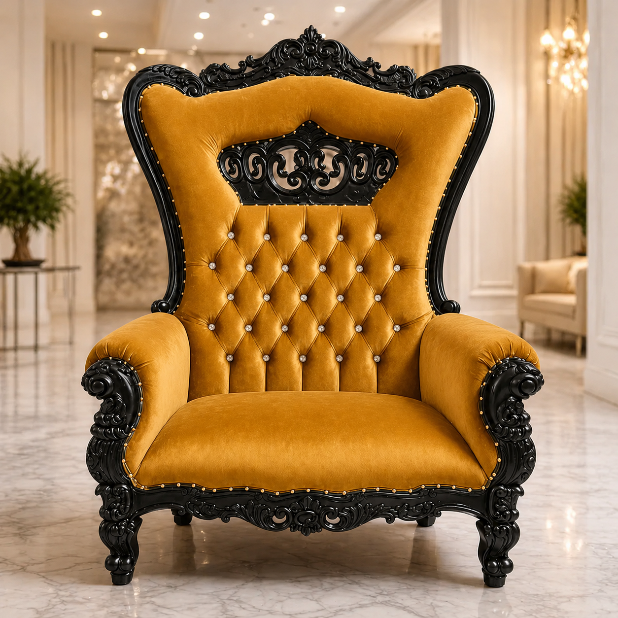 Crown Tiffany Extra Wide Throne Chair