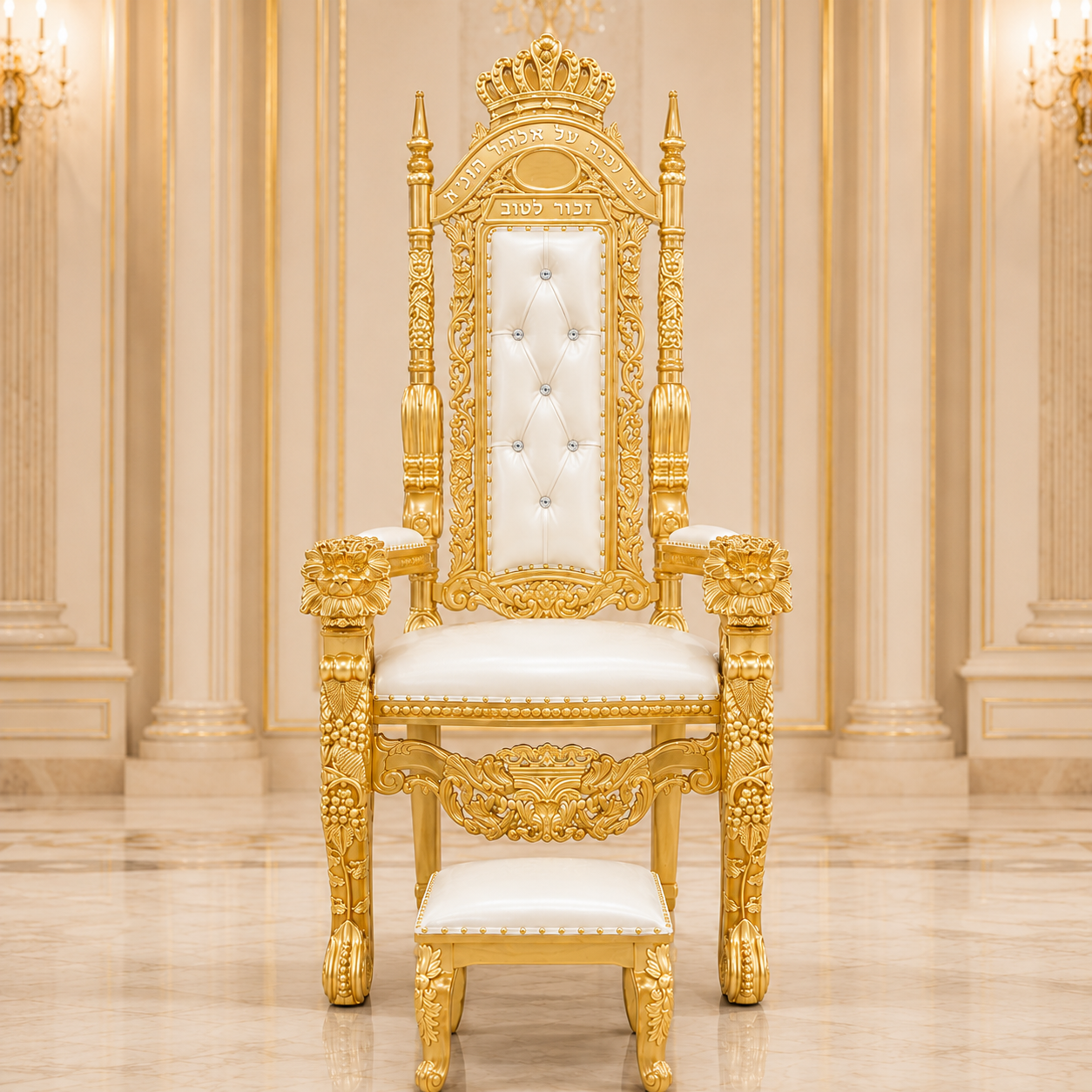 Silla del trono del profeta Elías con taburete