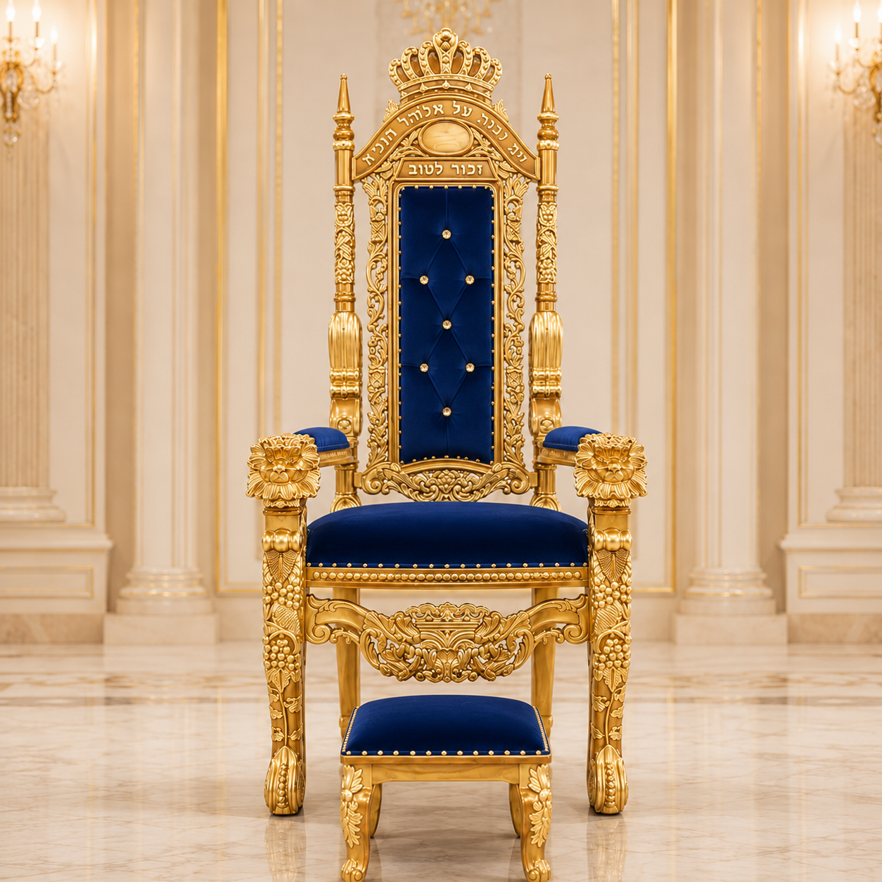 Silla del trono del profeta Elías con taburete