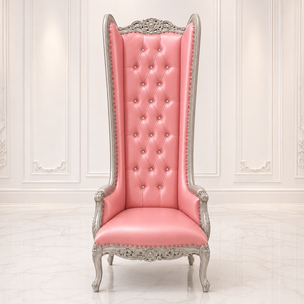 Silla trono con respaldo de alas de esmoquin