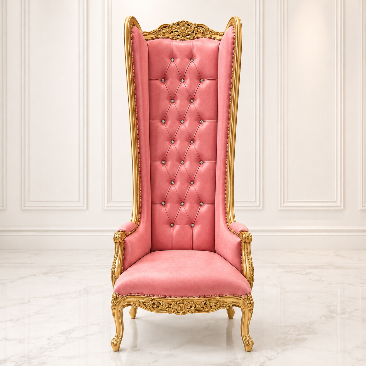 Silla trono con respaldo de alas de esmoquin