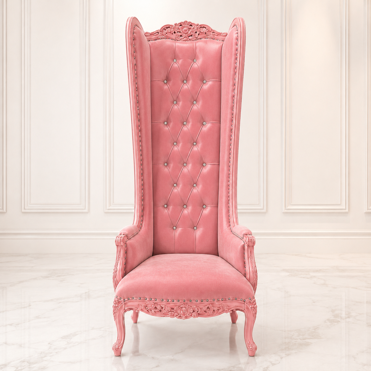 Silla trono con respaldo de alas de esmoquin