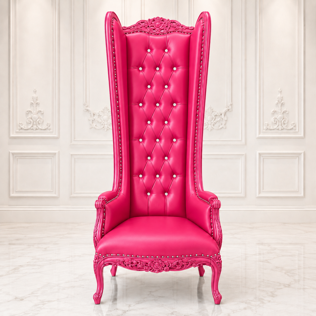 Silla trono con respaldo de alas de esmoquin