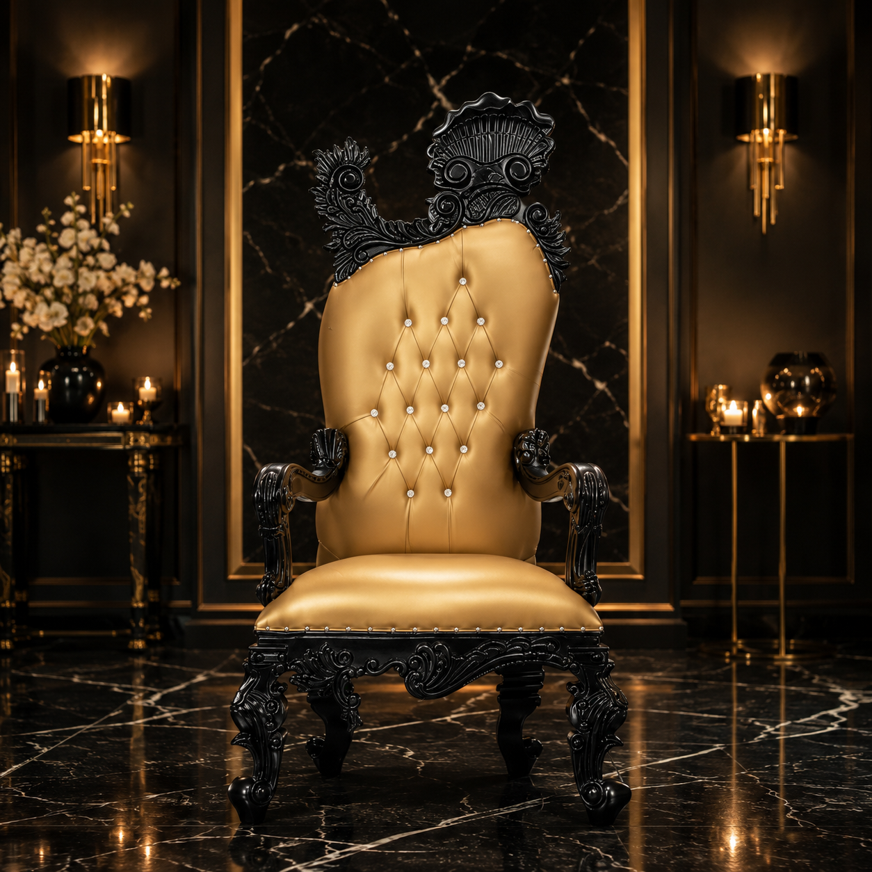 Leandra Royal Throne Chair