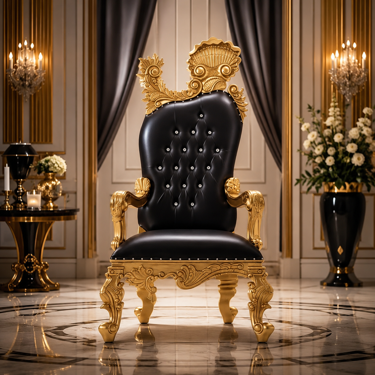 Leandra Royal Throne Chair