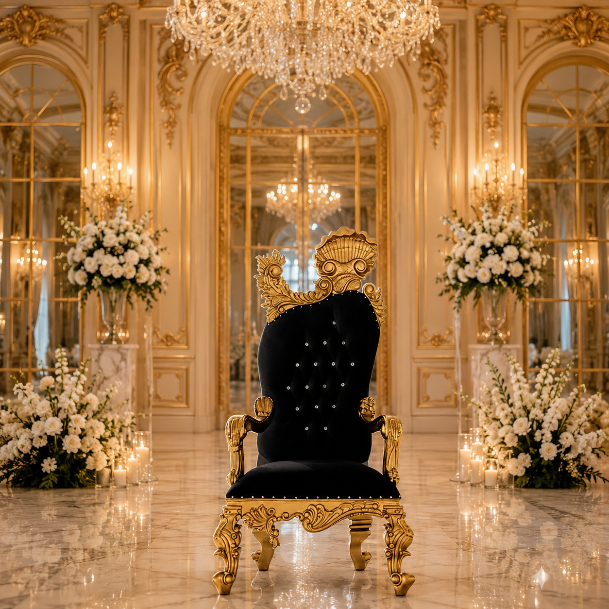 Leandra Royal Throne Chair