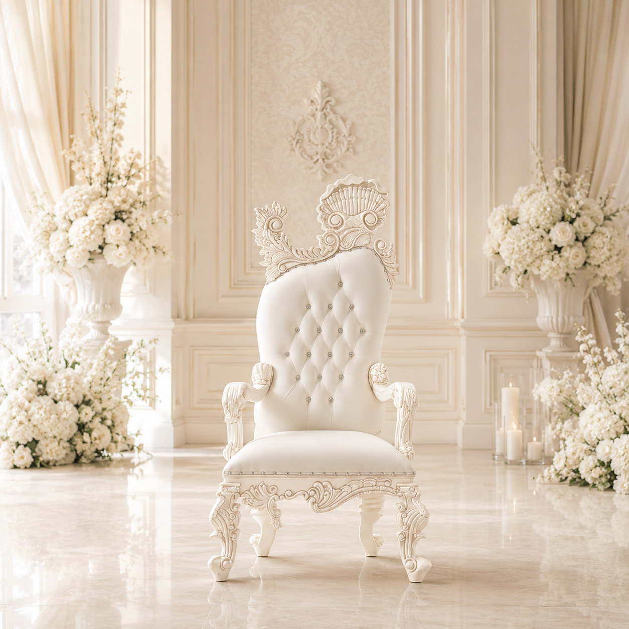 Leandra Royal Throne Chair