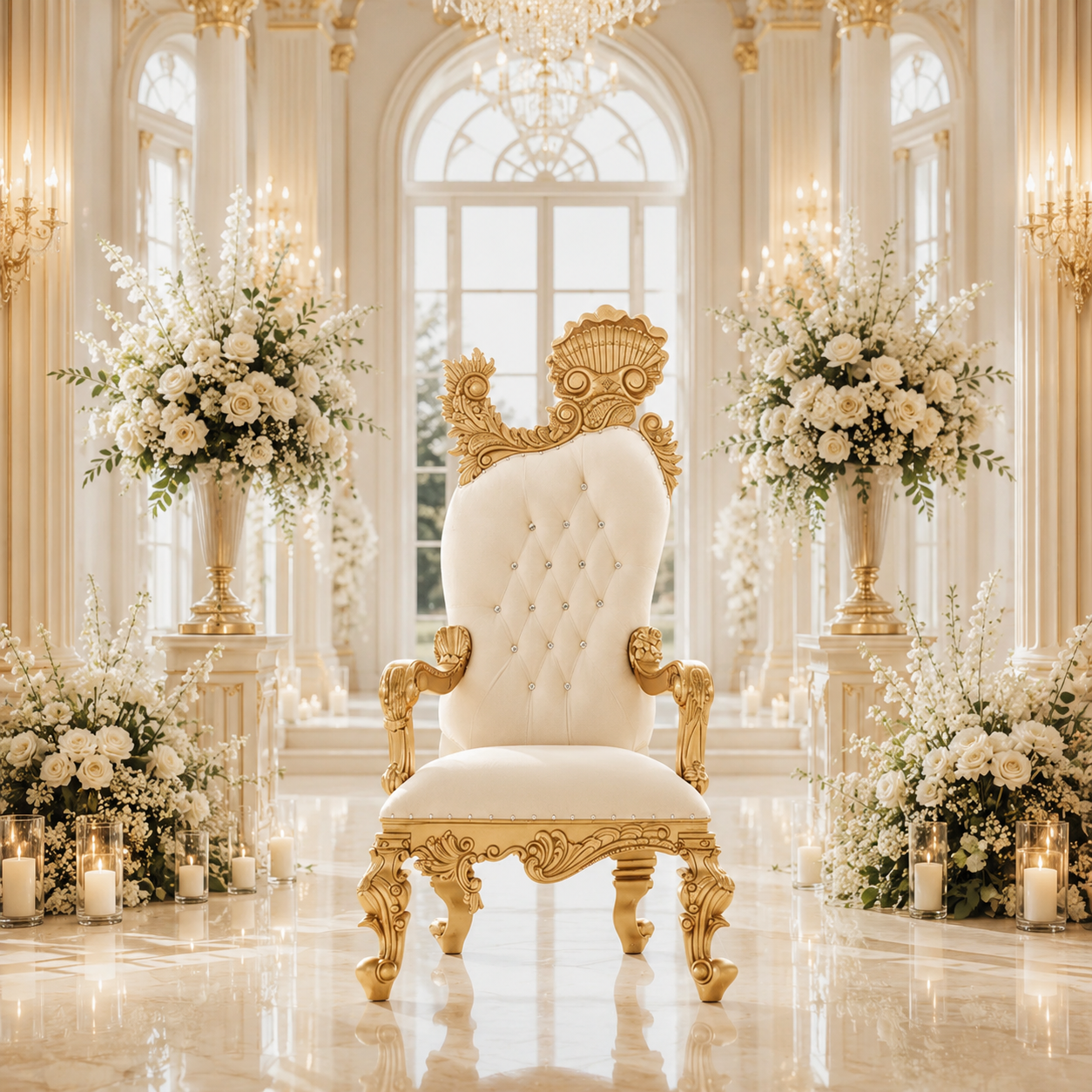 Leandra Royal Throne Chair