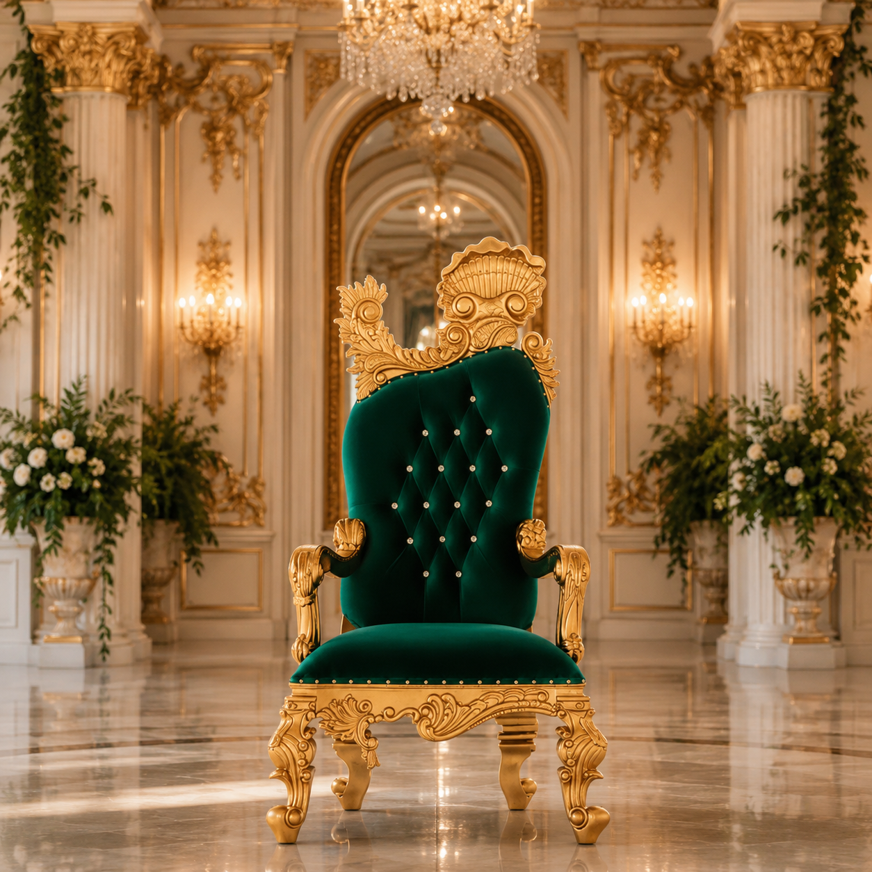 Leandra Royal Throne Chair
