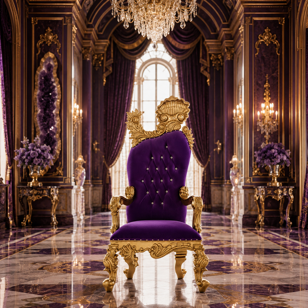 Leandra Royal Throne Chair