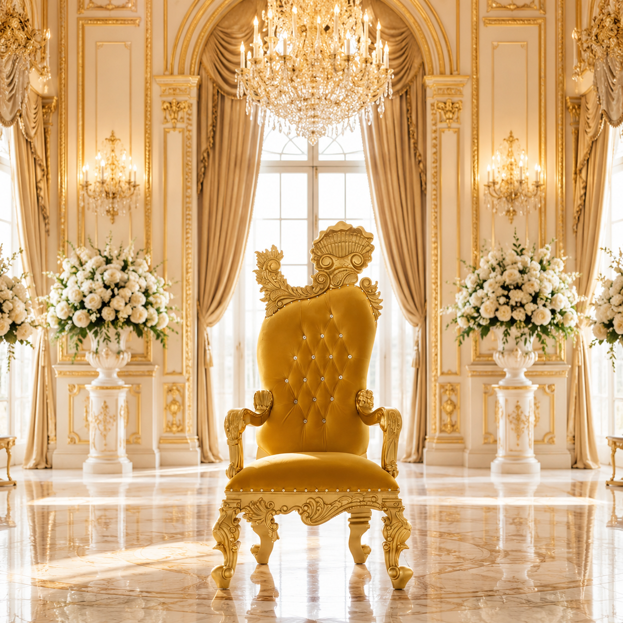 Leandra Royal Throne Chair
