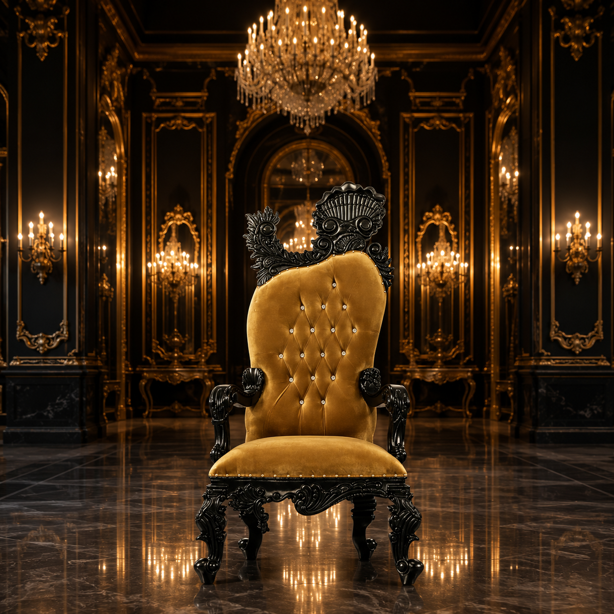 Leandra Royal Throne Chair