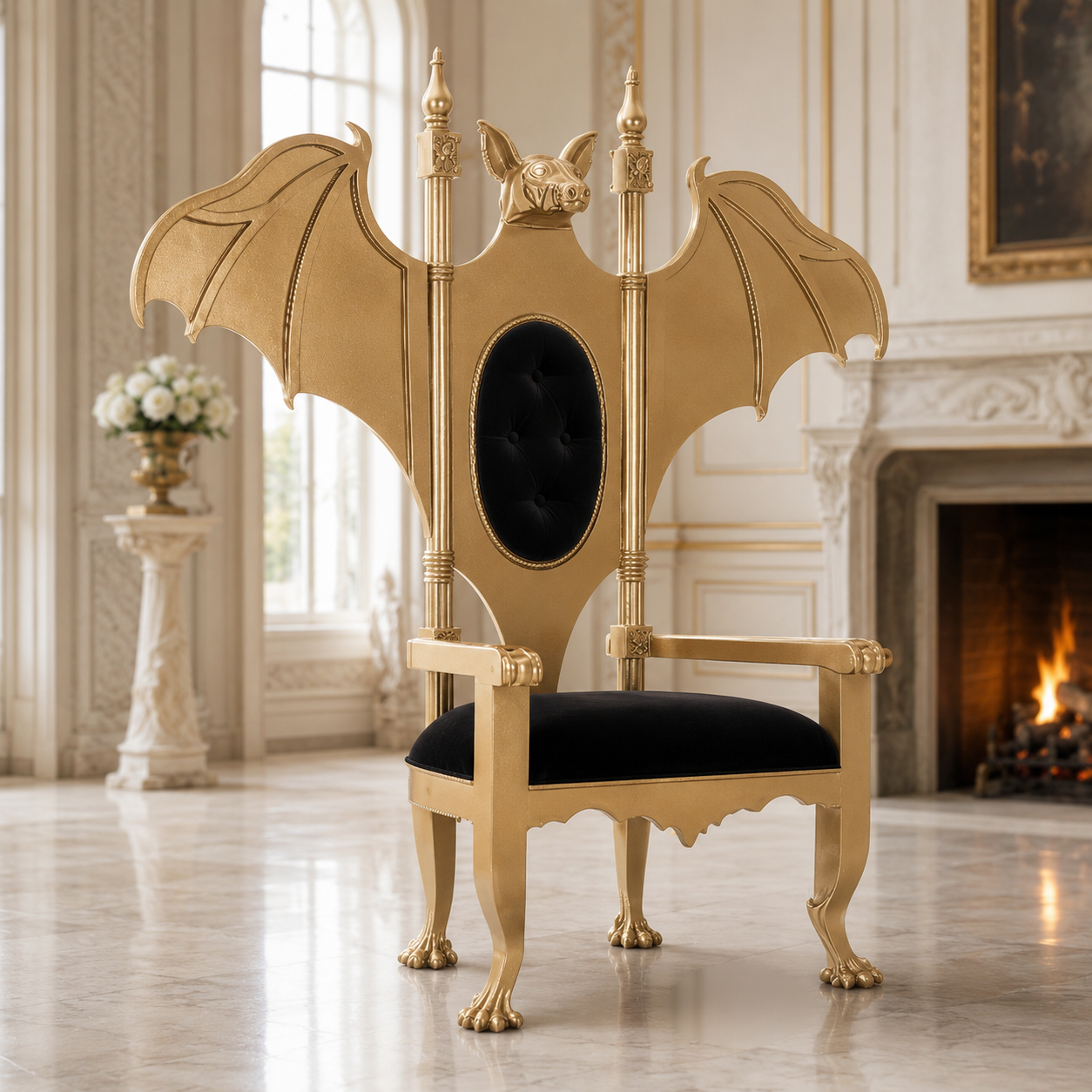 Lucifer Gothic Throne Chair