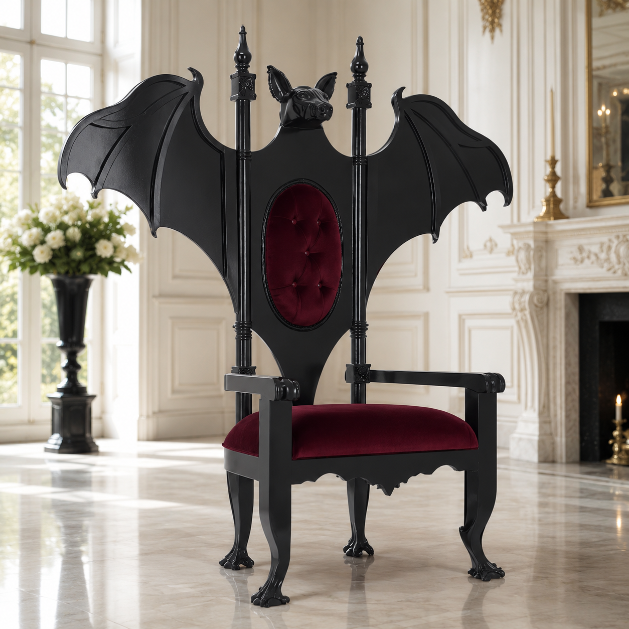 Lucifer Gothic Throne Chair