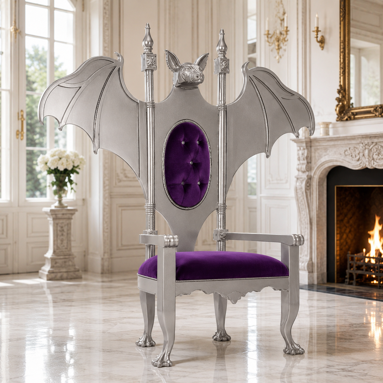Lucifer Gothic Throne Chair